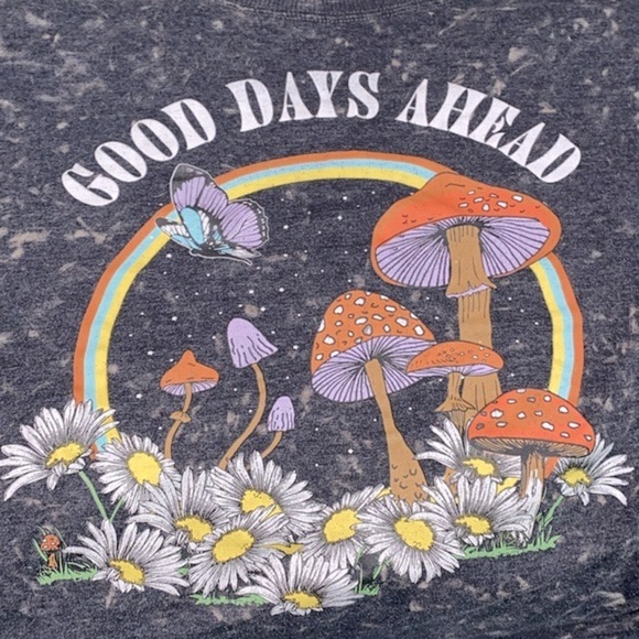 NOBO grey mushroom graphic T-shirt size XXlarge juniors - Picture 6 of 7